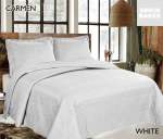 Simon Baker Carmen Quilted Bedspread White Various Sizes - King - 270CM X 270CM + 2 Pillowcases 50CM X 70CM + 5CM White