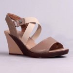 Merisa Leather High Wedge - Nude - 8