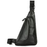 Men's Chest Bag Genuine Leather Shoulder Bags Triangular Casual Sling Bag