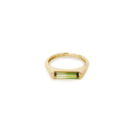 Tourmaline Baguette Ring In Yellow Gold