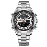Curren 8404 Digital Analog - 49MM Silver