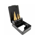 Tork Craft Step Drill Set 3PC Hss In Plastic Case