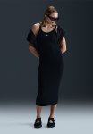 Nike Chill Knit Rib Tank Dress - Black sail