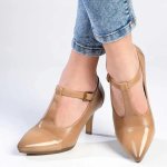 Phoenix Court Heel - Dark Beige - 8