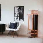 Reflective Wardrobe Hanger Unit With Mirror