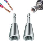 2PCS Wire Twister Tool For Drill Wire Twister Wire Connector Wire Twisting Tool Shank Cable Quick Stripping For Electrical Power