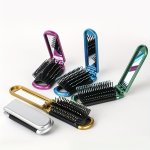 Portable Folding Air Cushion Brush With Makeup Mirror Scalp Massage Brush Detangling Brush Hair Styling Accessories For All Hair
