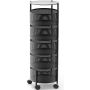 Zs - 5 Tier Fruit Shelf Basket Storage Rack Rotating Wheels