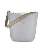 Grey Pattern Inner Silver Zip Light Stone Flat Handle
