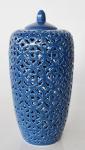 Navy Cut-out Ginger Jar 45X20CM
