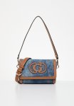 Guess Sebina Flap Shoulder Bag - Denim & Caramel