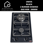 Univa Black 2 Burner Domino Gas Hob - 30CM