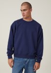 Cotton On Box Fit Crew Sweater - Indigo