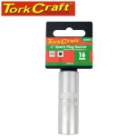 Tork Craft Socket Spark Plug 16MMX1 2" Drive Crv