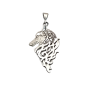 925 Sterling Silver Celtic Wolf Pendant