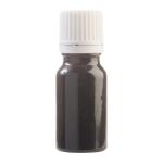 10ML Black Glass Bottle With Fast Flow Dropper Cap - White