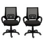 Set Of 2 Ergonomic Mid-back Mesh Office Chairs