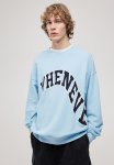 Relaxed Fit Printed Sweatshirt - Light Blue whenever