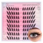 Fyonas Manga Lash Clusters Left & Right Eyelash Clusters Fox Eye Cluster Eyelash Extensions 48PCS C Curl Anime Lashes Clusters C