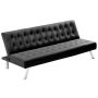 Alanza Pu Leather Sleeper Sofa Bed - Black