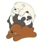 Panda Pattern Iron-on Transfer Sticker Decals Durable & Washable Easy To Apply Applique Patches For Diy T-shirts Sweatshirts Jea