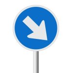 Keep Right Road Sign R104