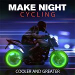 4PCS Luminous Cycling Tire Valve Caps Fluorescent Luminous Car Motorcycle Wheel Hub Bicycle Wheel Tire Hub Valve Cap