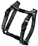 Rogz Lapz 13MM Small Trendy Adjustable Dog H-harness Different Colours - Black