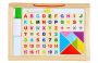 Wooden Double-sided Learning Easel Board With Magnetic Letters Numbers