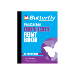 Pen Carbon Book A4 Duplicate Feint Plain Butterfly