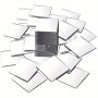 100PCS/SET Self-adhesive Silver Square Acrylic Mirror Wall Sticker Decoration Mobile Phone Case Living Room Bedroom Office Gym Dorm Classroom