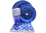 Shiny Blue Paperplate Set 40PC