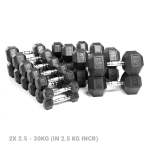 Alphastate Hexagon Dumbbell Set 5-30KG