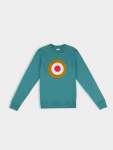 Target Emb Crew Fleece - Aqua Teal - Aqua Teal XXL
