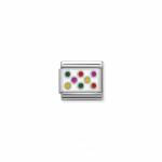 Composable Silvershine Multi Colour Dots Link