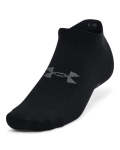 Unisex Ua Essential 6-PACK No Show Socks - Black Md