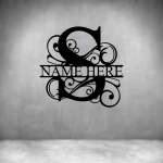 S - Alphabet Personalized Monograms - 600MM Grey