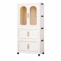 Modular Plastic Storage Wardrobe - White