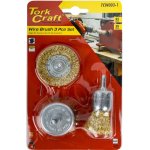 Tork Craft Wire Brush Set 3PC With 6MM Shaft End circ cup