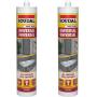 Soudal Universal Silicone Sealant White 270ML 2 Pack