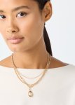 Triple Layered Faux Pearl Pendant Necklace