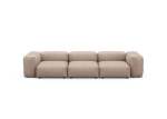 Three Module Sofa - Leather - Stone - 314CM X 115CM
