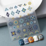 5D Holographic Nail Art Stickers - Self-adhesive Designs With Resin Embossed Tips For Charming Manicure Decor
