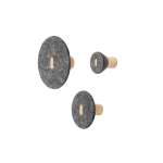 Wall Hooks Dark Grey Melange Set Of 3 Pela