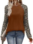 Wiholl Winter Clothing For Women Color Block Break Spring Clothes Essentials Early Fall Fashion Must Haves 2025 2026 Long Sleeve