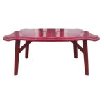 6 Seater Plastic Table Red