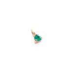 Three Claw MINI Emerald Pendant Charm In Yellow Gold
