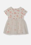 Cotton On Phoebe Short Sleeve Tulle Dress - Vanilla pinky Bunnies