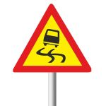 Slippery Road Temporary Traffic Sign TW333
