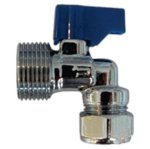 Splashworks Washing Machine Elbow Tap Silver 15MM